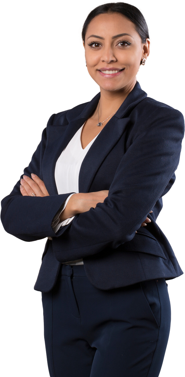 Smiling Businesswoman With Her Arms Crossed